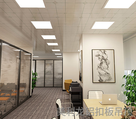 彩涂餐厅饭堂铝扣板效果图