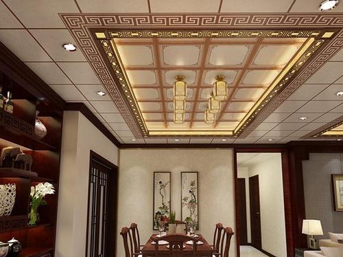 中式大厅集成吊顶-新中式餐厅吊顶常见原材料