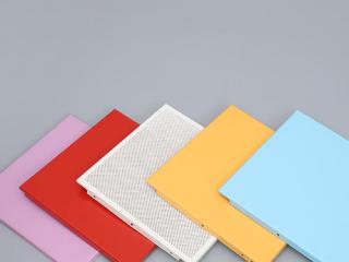 铝扣板颜色款式图片-新品时尚铝蜂窝组合铝扣板效果图