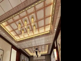 客厅单线集成吊顶-客厅铝扣板吊顶厂家之新中式铝扣板吊顶怎么样